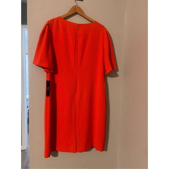 Alex Marie Women 12 Oversized Sleeve Lillian Dress Solid Hot Red Knee Length New - Picture 4 of 11